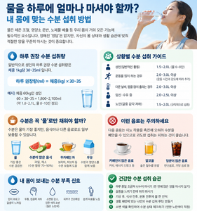 물을 하루에 얼마나 마셔야 할까? 내 몸에 맞는 수분 섭취 방법 썸네일